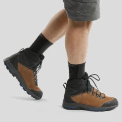 Botas De Montaña Y Trekking Impermeables De Piel Hombre Forclaz Trek100 -Tienda De Zapatos botas de montaa y trekking impermeables de piel hombre forclaz trek100 4