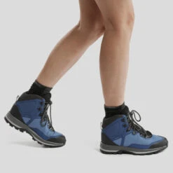 Botas De Montaña Y Trekking Impermeables Mujer Forclaz Trek100 Azul -Tienda De Zapatos botas de montaa y trekking impermeables mujer forclaz trek100 azul 4