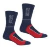 Regatta Calcetines Samaris 2 Season Para Hombre Pack De 2 Marino, Rojo Oscuro