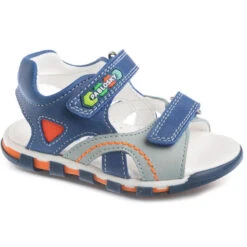 Sandalias De Marcha Deportiva De Piel De Bebé Niño PABLOSKY En Gris -Tienda De Zapatos sandalias de marcha deportiva de piel de bebe nio pablosky en azul