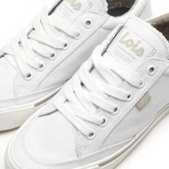 Zapatillas De Lona Para Mujer Lois 61326 Blancas Con Suela Antideslizante -Tienda De Zapatos zapatillas de lona para mujer lois 61326 blancas con suela antideslizante 4